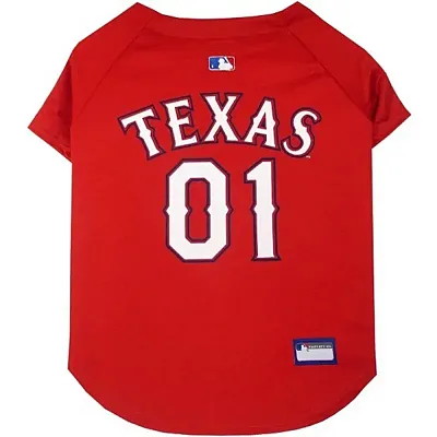 Pets First Texas Rangers Pet Jersey - Large
