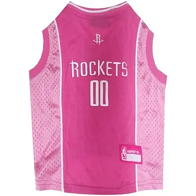Pets First Houston Rockets Pink Pet Jersey - Small