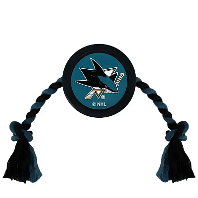 Pets First San Jose Sharks Pet Hockey Puck Rope Toy