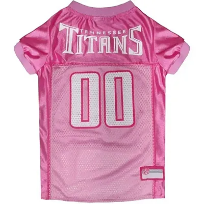 Pets First Tennessee Titans Pink Pet Jersey - Large