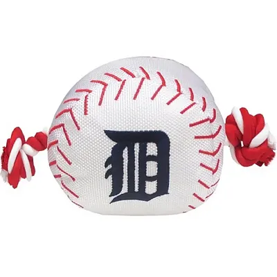 Pets First Detroit Tigers Nylon Baseball Rope Tug Toy