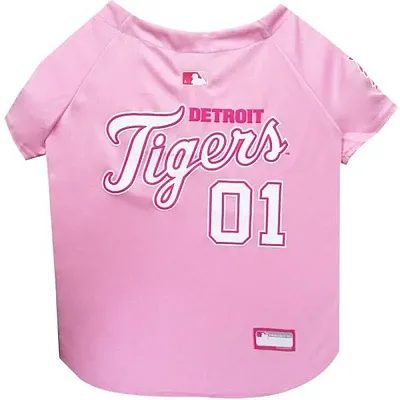 Pets First Detroit Tigers Pink Pet Jersey - Small