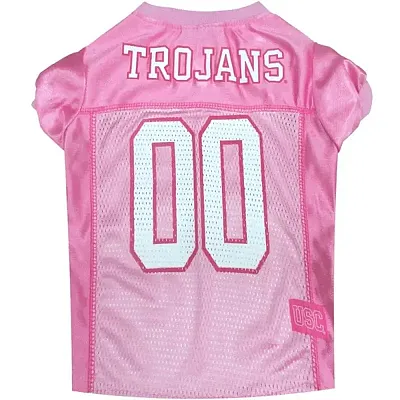 Pets First Southern Cal Trojans Pink Pet Jersey - Large