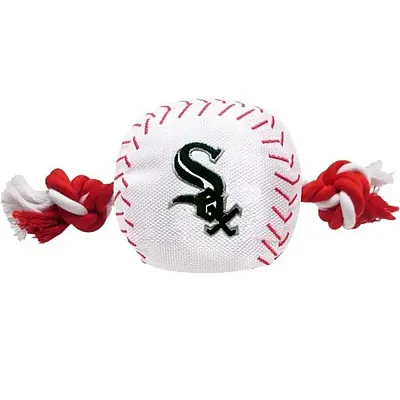 Pets First Chicago White Sox Nylon Baseball Rope Tug Toy
