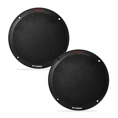 6 1/2&#039;&#039; 2-Way Dual Cone Marine Speakers- Black 400W Max