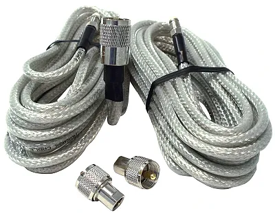 Procomm Pr9Sd8Xn13 Procomm - 9&#039; ?Rg8X Dual Lead Co-Phase Coax Cable With Clear J