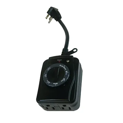 Prime Tnocd002 2-Outlet Grounded Outdoor Countdown Timer With Photosensor