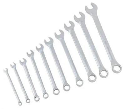 PERFORM TOOL W30202 10 Pc Sae Polish Std Wrench Set