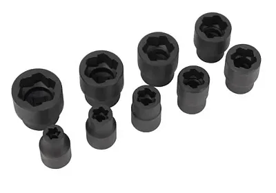 PERFORM TOOL W38916 9Pc 3/8&#039; Dr Sae Bolt Extractor
