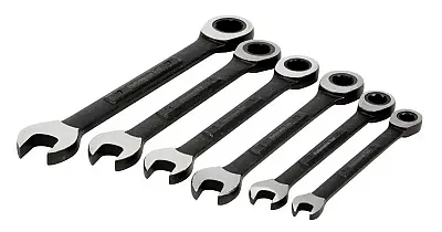 PERFORM TOOL W39005 6Pc Met Blk Ratchet Wrench Set