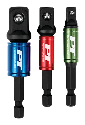 PERFORM TOOL W9035 3Pc 2-1/2&#039; Socket Adapter Set