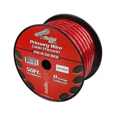 Audiopipe Power Wire 0 Gauge 50 Foot ??? Red