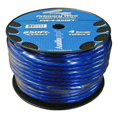 Power Wire Audiopipe 4Ga 250&#039; Blue