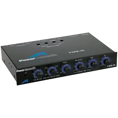 Equalizer Power Acoustik Pre-Amp; 18Db/Octave