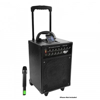 Pyle 600 Watt VHF Wireless Portable PA System/Echo w/iPod Dock