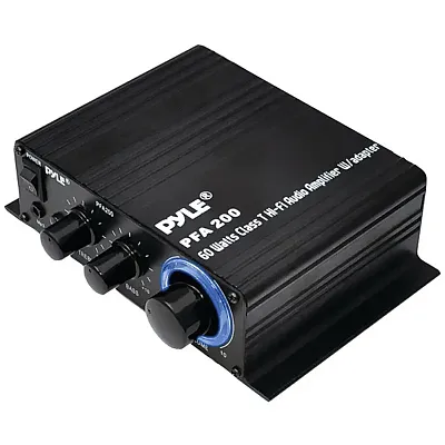 Pyle Home Pfa200 60-Watt Class-T Hi-Fi Audio Amp With Ac Adapter