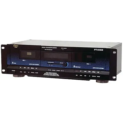 PYLE PT649D Dual Cassette Deck