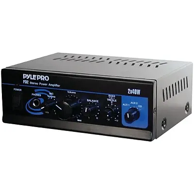 PYLE PRO PTA2 Mini Stereo Power Amplifier (40W x 2)