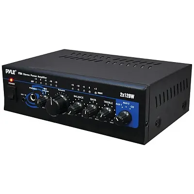 Pyle Home Pta4 120W X 2 Mini Stereo Power Amplifier