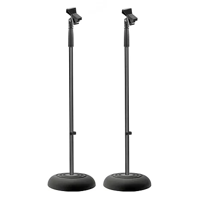 Pyle Pmks5X2 Universal Microphone Stand With Adjustable Height, Microphone Clip,
