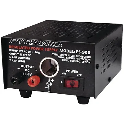 PYRAMID PS9KX Power Supply (5A/7A with Car Charger Plug)