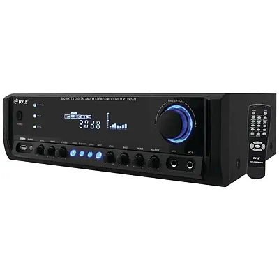 Pyle Home Pt390Au 300-Watt Digital Home Stereo Receiver System W