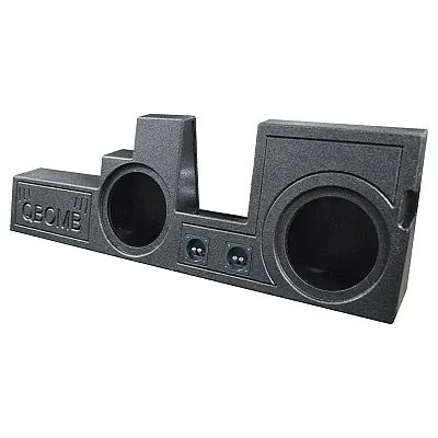 Qpower Dual 10&quot; Ford 350 Super Duty 2000-2016 Mounts Behind Seat