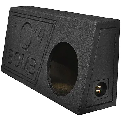 Qpower Single 10&quot; Truck Ported Spl Empty Woofer Box With Bed Lin