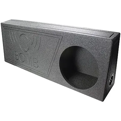 Qpower Single 12&quot; Ported Spl Empty Woofer Box W/Bedliner Spray