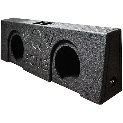 Qpower Qbomb Dual 12&quot; Vented Empty Box Behind Seat Mount