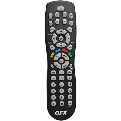 Qfx Rem-8 8-Device Universal Remote With Glow-In-The-Dark Buttons, Black