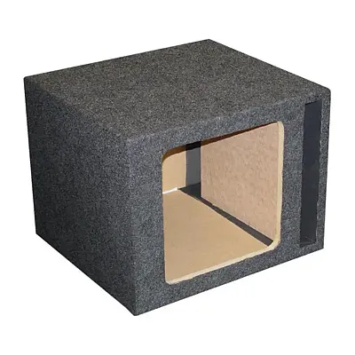 Qpower Empty Woofer Box Single 12&quot; Square;Vented;Mdf