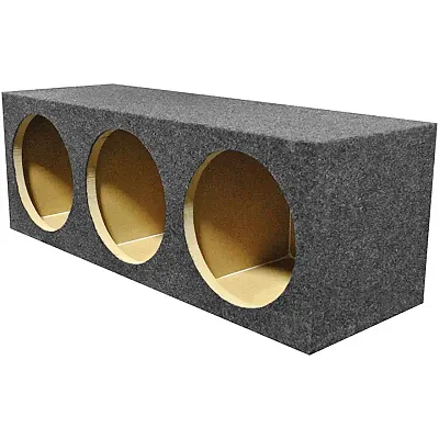 Qpower Empty Enclosure 12&quot; 3 Hole Straight Across Heavy Duty