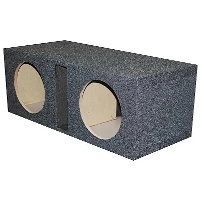 Empty Woofer Box Dual 10&quot; Mdf Vented Bass Box