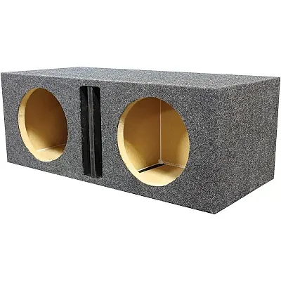 Qpower Dual 10&quot; Ported Heavy Duty Enclosure With Divider