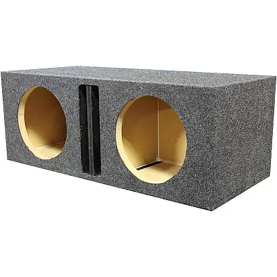 Qpower Dual 12&quot; Ported Heavy Duty Enclosure With Divider