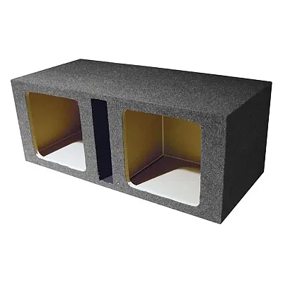Empty Woofer Box Dual 15&quot; Square;Vented;Mdf;Qpower