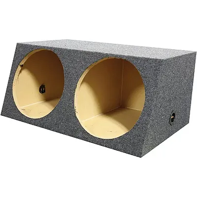 Qpower (2) 12&quot; Heavy Duty Angled Woofer Box - 1&quot; Mdf Construcito