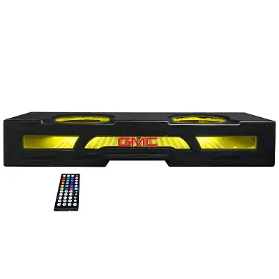 Qpower Qluxe Dual 12??? Vented With Rgb Led Illumination Gmc 2007-2013 Crew Cab