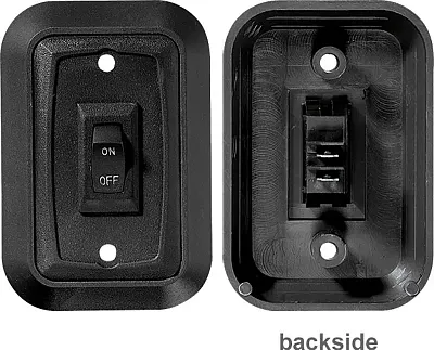 RV DESIGNER S652 Wallplateswitch Black Single 3