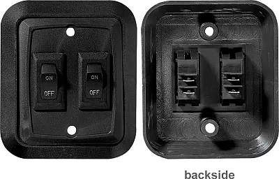 RV DESIGNER S656 Wallplateswitch Black Double 3