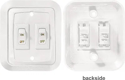 RV DESIGNER S657 Wallplateswitch White Double 3