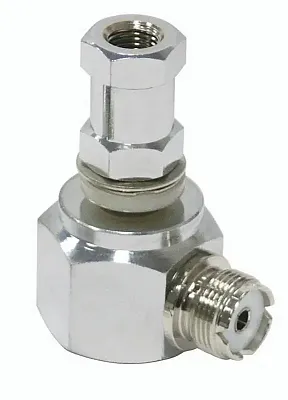 Right Angle Adaptor W/ 3/8&quot;X24 Double Hex Stud Ra910H