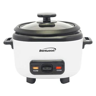 Brentwood 6-Cups Cooked Rice Cooker in White