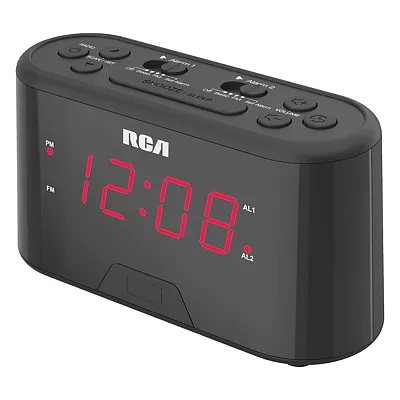 Rca Rc551 Digital Radio Alarm Clock With Large Numbers, Rc551