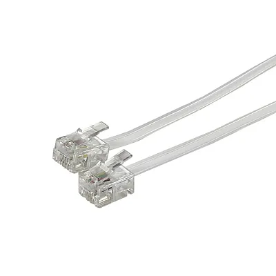 Rca Tp210Whrv Rounded Phone Line Cord (7 Ft.; White)