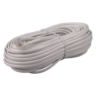 Rca Tp443Whrv Rounded Phone Line Cord (50 Ft.; White)