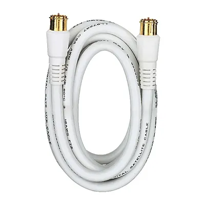 Rca Vh606Whr Rg6 Coaxial Cable With F-Connectors (6 Ft.; White)