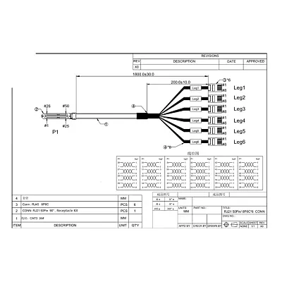 REDSTONE RJ45-RJ21 02-131836 Rj45-Rj21 Cable, 1.8M