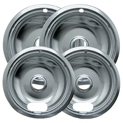 Range Kleen 10142Xn Chrome Drip Bowls, Style A, 6-In. And 8-In. (4 Pack)